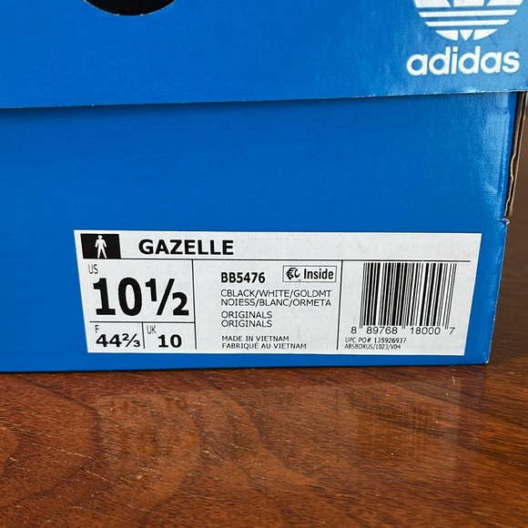 ADIDAS Core Black Gazelle Shoes - Picture 11 of 11